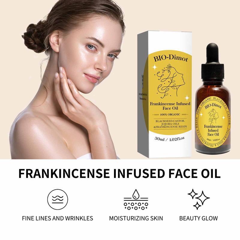 Frankincense Organic Black Seed Oil & Eye Cream Kit, Castor & Jojoba Oil for Face, Moisturizing Skin Care Product for Women & Men, Christmas Gift