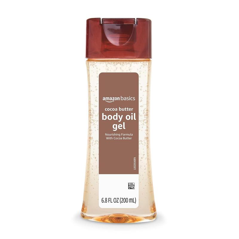 Body Oil Gel with Cocoa Butter, Paraben Free, 6.8 Fl Oz (Pack of 1) (Previously Solimo)