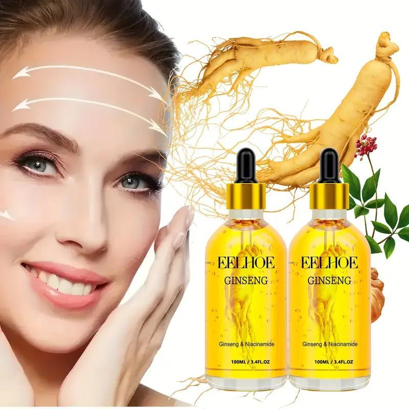 3.38oz Herbal Ginseng Serum With Niacinamide For Firming, Moisturizing, And Nourishing Skin - Skincare Solution For Eyes And Face Skin Repair Comfort