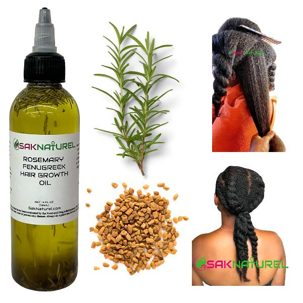 EXTRA STRENGTH Rosemary Fenugreek Hair Growth oil, Long Hair, Thick Hair, SCALP STIMULATOR Hair Growth - Ayurverdic Hair growth oil - Rosemary Hair Oil - Hibiscus Hair growth oil,  Indian Hair Growth oil, Chebe Hair Growth Oil Organic, Herbal Haircare