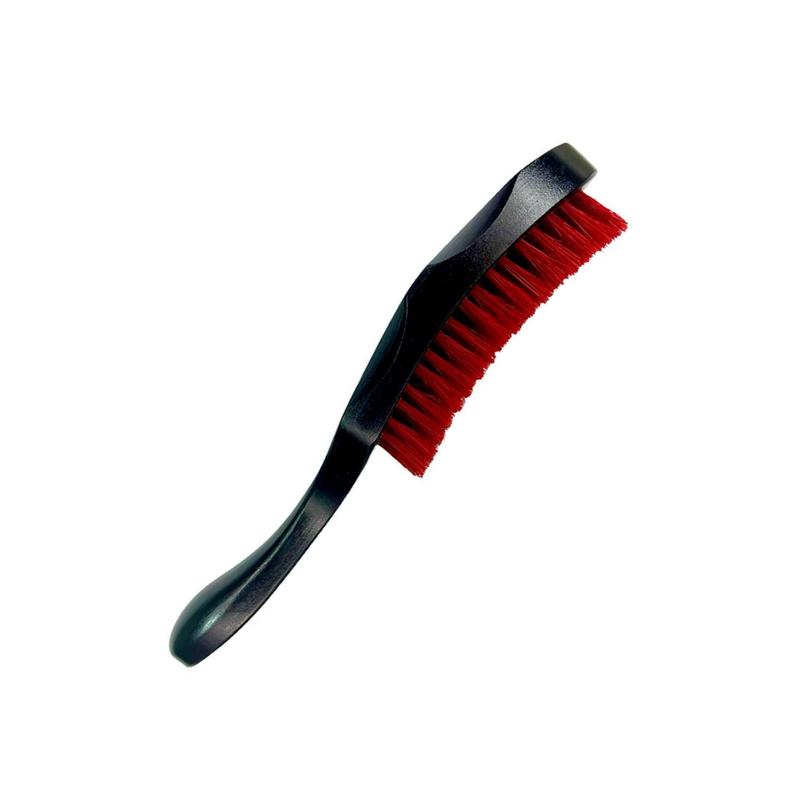 JIGGSAWMILLIONS Soft Wave Brush, Black Tribal Wave Brush Custom Grip, Red Bristle Hair Brush For Men and Women