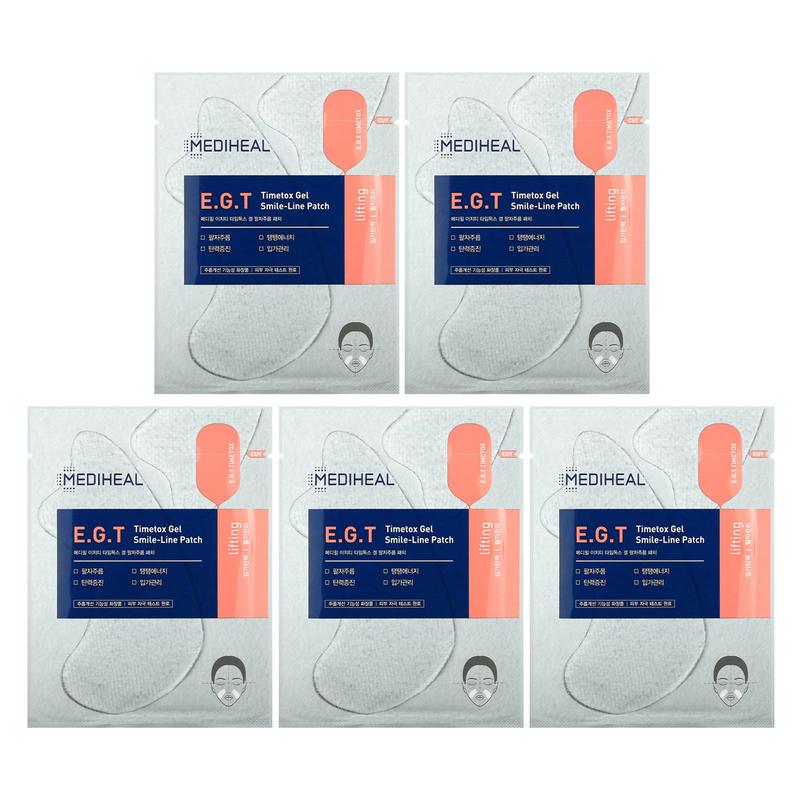 MEDIHEAL E.G.T Timetox Gel Smile-Line Patch, 5 Patches, 1.37 g Each