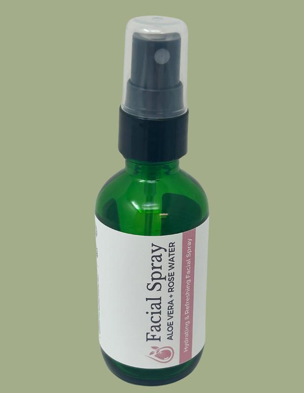 Facial Spray | 2 Oz | All Natural | Aloe | Rosewater | Refreshing | Hydrating