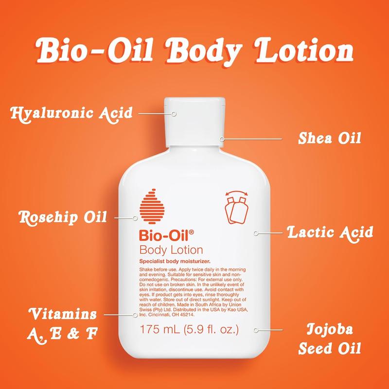 Bio-Oil Moisturizing Body Lotion for Dry Skin, Ultra-Lightweight High-Oil Hydration, with Jojoba, Rosehip, Shea Oil, and Hyaluronic Acid, 5.9 oz