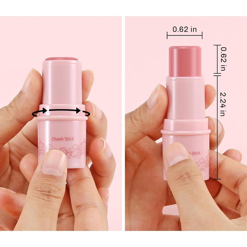 Cream Blush Stick Makeup for Cheeks, Multi-use Makeup Matte Cheek Wand Creamy Blusher Easy to Blend, Long Lasting Natural Dewy Finish for Radiant