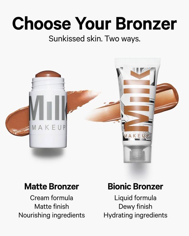 Milk Makeup Matte Bronzer - 0.19 oz - Cream Bronzer Stick - Buildable, Blendable Color - Matte Finish - 1,000+ Swipes Per Stick - Vegan, Cruelty Free