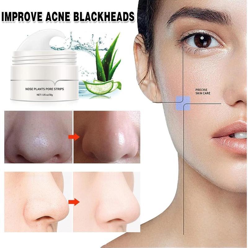 Blackheads & Whiteheads Removal Mask with 60-count Strips, Blackhead Remover Peel Off Mask, Nose Plants Pore Cleanser Purifying Face Mask(1.05oz 30g)