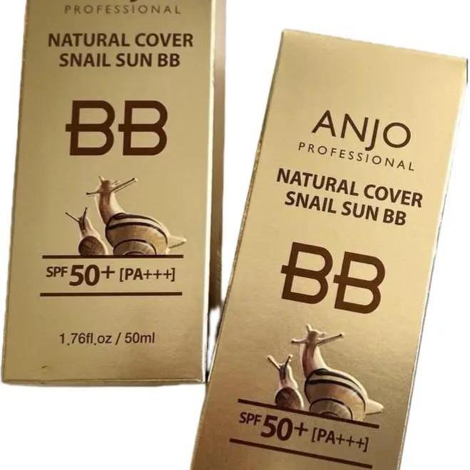 [ANJO] Natural Cover Snail Sun BB Cream SPF 50+PA+++ 50ml X 1EA   Makeup Base Snail Mucus Korean Cosmetics