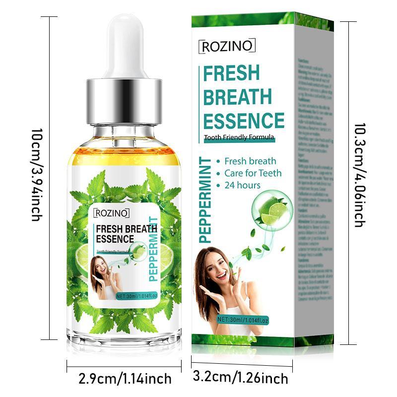 30ML Peppermint Breath Freshening Essence, Oral Care Essence for Relieving Bad Breath Odor, Refresh Breath Serum for Women & Men