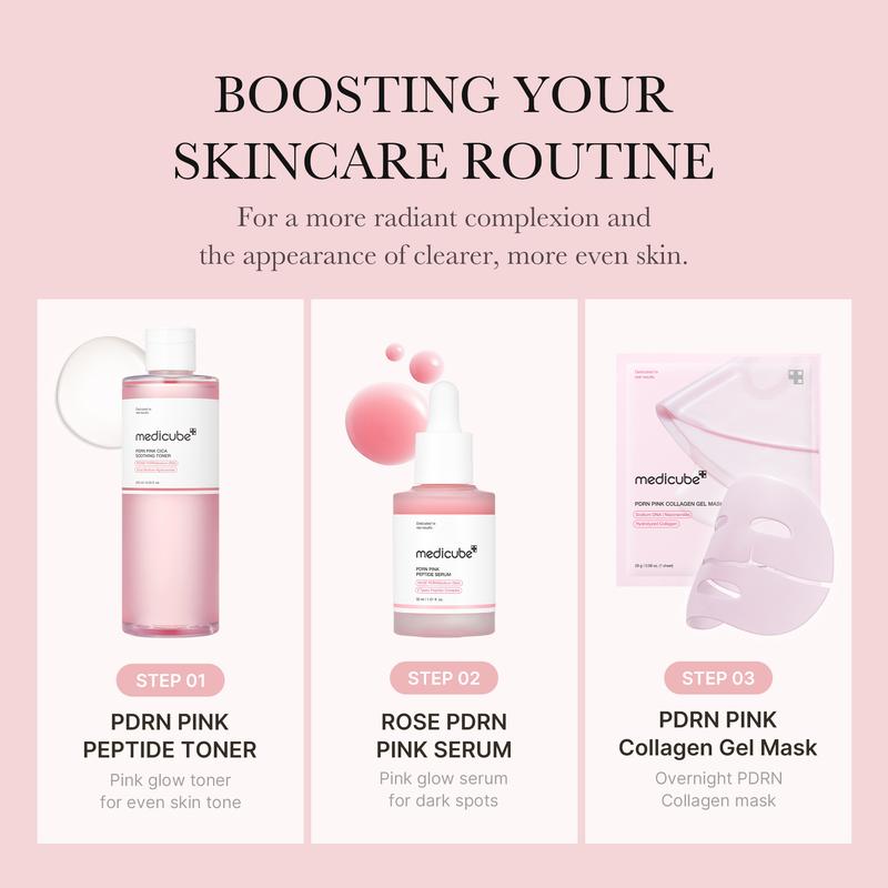 [Medicube Official Shop] PDRN Pink Peptide Toner I Pink Glow Toner for Skin Boosting, Soothing and Calming, Uneven skin tone, Rose PDRN & Peptide & Niacinamide,  Korean skin care (250ml   8.45 fl. oz.)