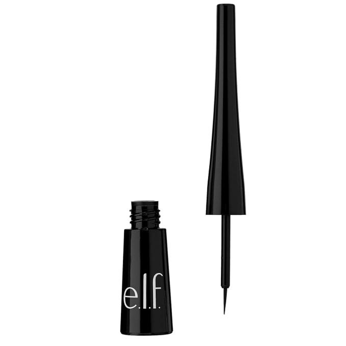 e.l.f. Liquid Eyeliner, High-pigment Liquid Eyeliner With Extra-Fine Brush Tip, Easy Glide Smudge-proof Formula, Jet Black