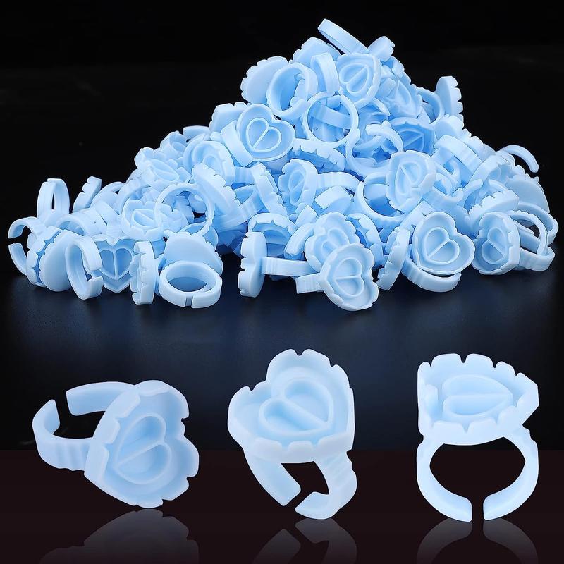 100pcs Eyelash Glue Ring Cup, Lash Glue Holder Cup, Separate Design Eyelash Glue Cup