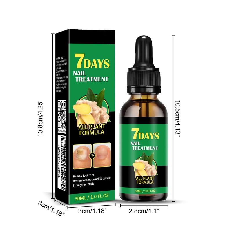 7days Nail Fungus Treatment, Ginger Nail Treatment, Multi-Purpose Nail Repair, Nail Nutrient Oil Strengthener Oil Serum Ginger Nail Growth Oil