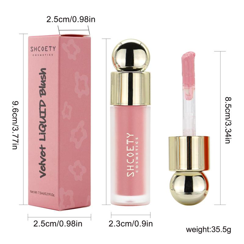 Long Lasting Liquid Blusher, Natural Look Blush for Cheeks, Lips, Eyes, Smudge-Proof Lightweight Moisturizing Flawless Liquid Blush, Soft Color Shadow Cosmetic