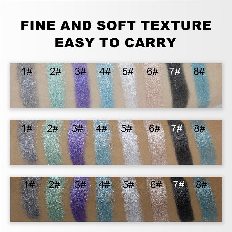 Long Lasting Glitter Pearlescent Eyeliner, Shimmering Eyeshadow Pen, High Pigmented Eye Makeup Pen, Colorful Eye Makeup Products for All Styles and Occasions