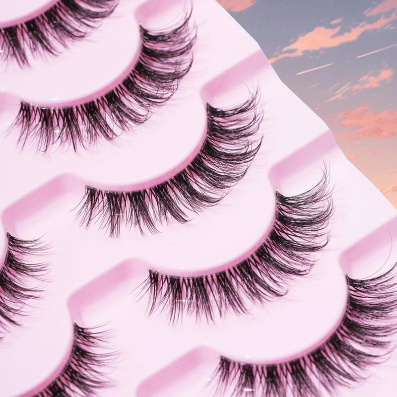 3D False Eyelashes, 1 Box 2 Boxes Natural Look Eyelash Extensions, Self Grafting Curl Eyelashes, Eye Makeup Enhancement False Eyelashes for Women