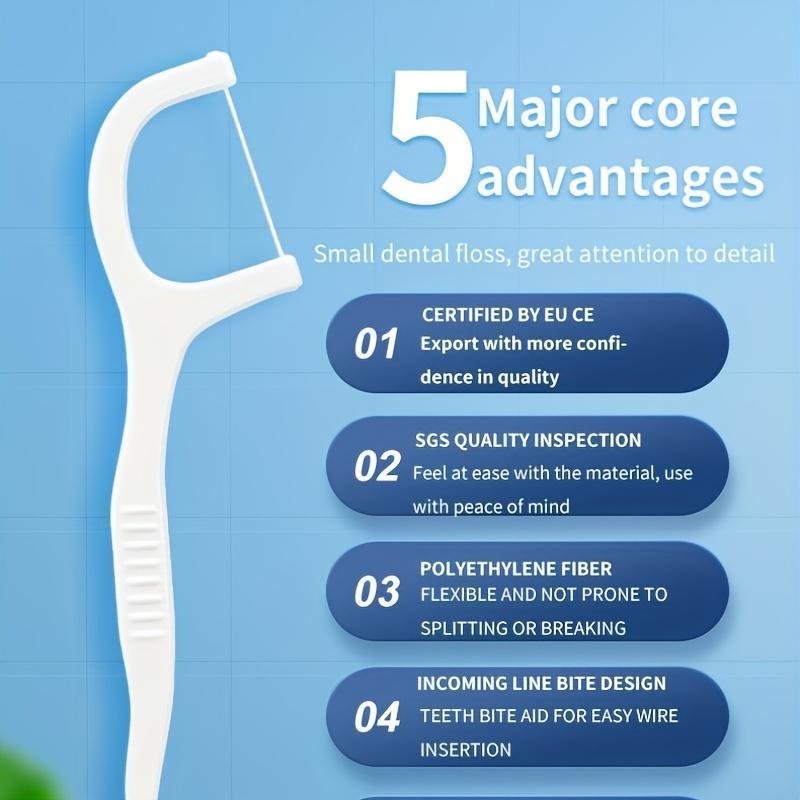 Ultra-soft fiber dental floss, gentle teeth protection with 360° cleaning, comprehensive care without any dead angle.