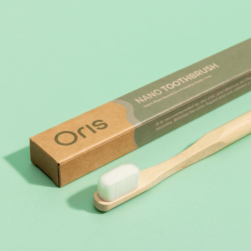 Set of 2 Sustainable Bamboo Toothbrushes – 100% Plant-Based Oral Care for Sensitive Teeth & Gums | Ultra-Soft Eco-Friendly Nano Brush