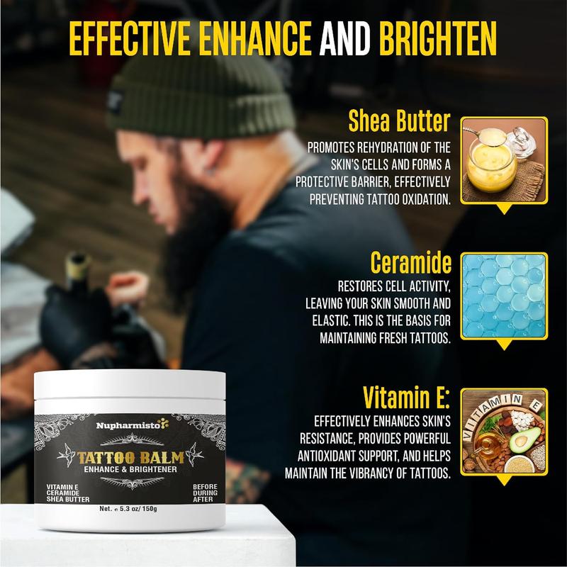 Powerful Tattoo Aftercare Balm For Color Enhancement And Brightening: Fast Tattoo Balm To Revive Old Tattoos & Heal New Ones, Prevents Fading And Blurring