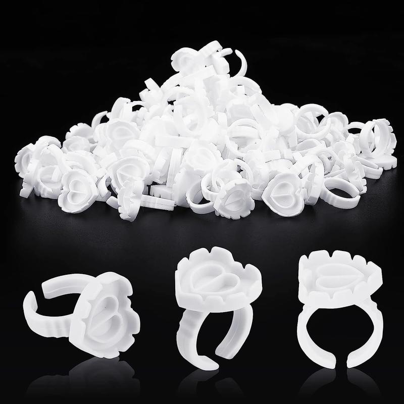 100pcs Eyelash Glue Ring Cup, Lash Glue Holder Cup, Separate Design Eyelash Glue Cup