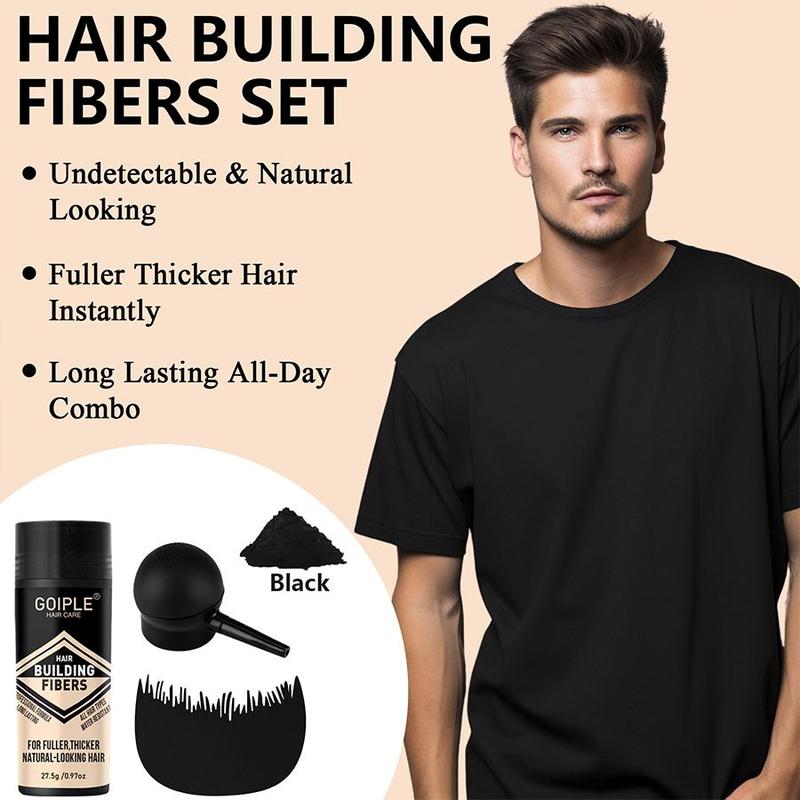 Hair Building Fibers Set, 1 Set Hair Thickening Powder With Spray & Hairline Optimizer, Professional Hair Styling Product For Men & Women, Christmas Gift