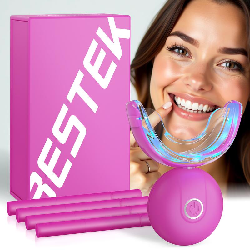 BESTEK LED Teeth Whitening Kit with 32X LED Acceleration Light, 35% Urea Peroxide Gel, and 7-14 Day Treatment - 4 Gel Pieces