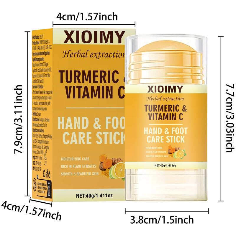 Turmeric & Vitamin C Foot Care Stick, 2 Counts set Deep Moisturizing Foot Care Cream, Foot Skin Care Product for Women & Men