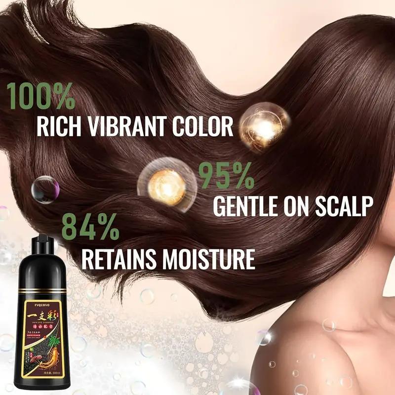 Instant 3-in-1 Dark Wine Red Hair Dye Shampoo for Men & Women, Natural Burgundy Color, Instant Results in 10-15 mins, 16.9 Fl Oz hair type haircare