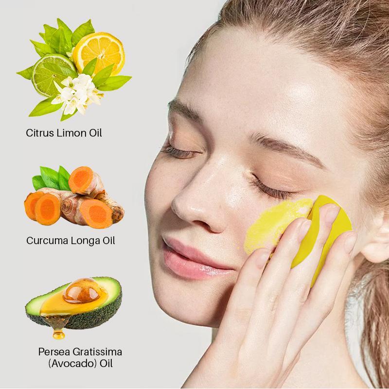 Turmeric & Kojic Acid Face Cleansing Pads, 60pcs Turmeric Brightening Exfoliating Cleansing Pads for Acne-prone Skin & Makeup Removal for Face & Body Women & Men