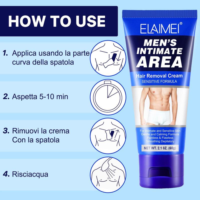 Men's Intimate Area Hair Removal Cream, Gentle Hair Removal Cream For Men, Personal Care Product