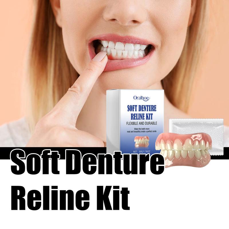 Upper and Lower Veneer Dentures Set with Teeth Glues Natural Fake Teeth Instant on Smile Comfort Fit for Women and Men Fix Your Smile at Home Within Minutes