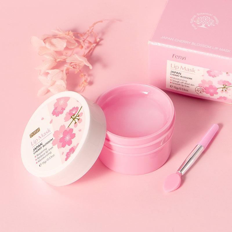 Hydrating Cherry Blossom Skincare Lip Mask, Comfort Moisturizing Lip Masks, Long Lasting Nourishing Lip Balm for Women & Girls