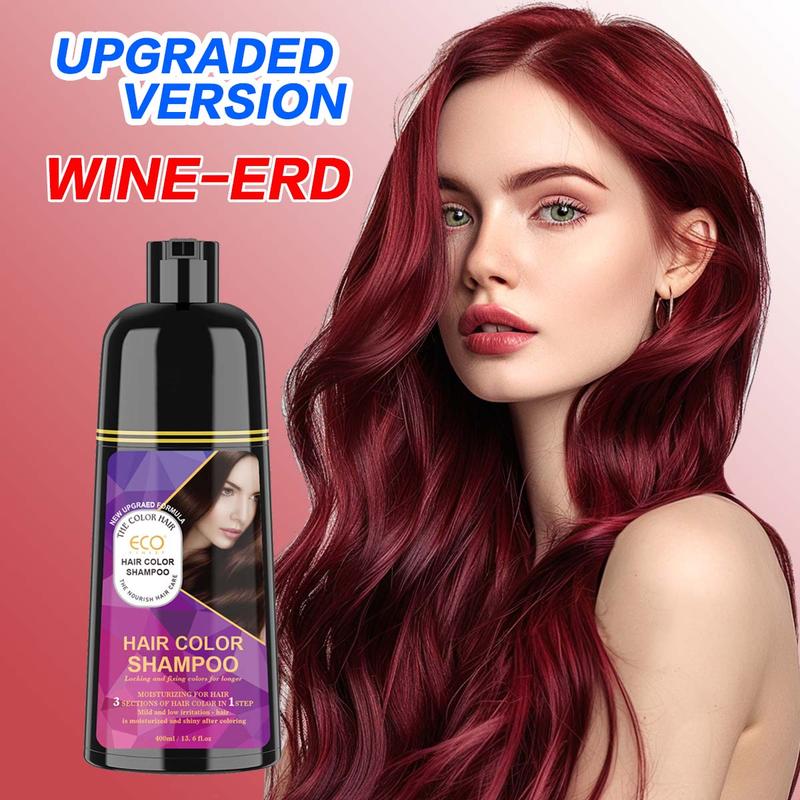 Wine-red &Brown&Black Hair Color Shampoo for Gray Hair Instant Hair Dye Shampoo for Men & Women-3 in 1 Color Shampoo for Dark Hair-Colors in Minutes-Long Lasting-Safe & Easy to Use. Haircare Salon Bowl Dark Brown