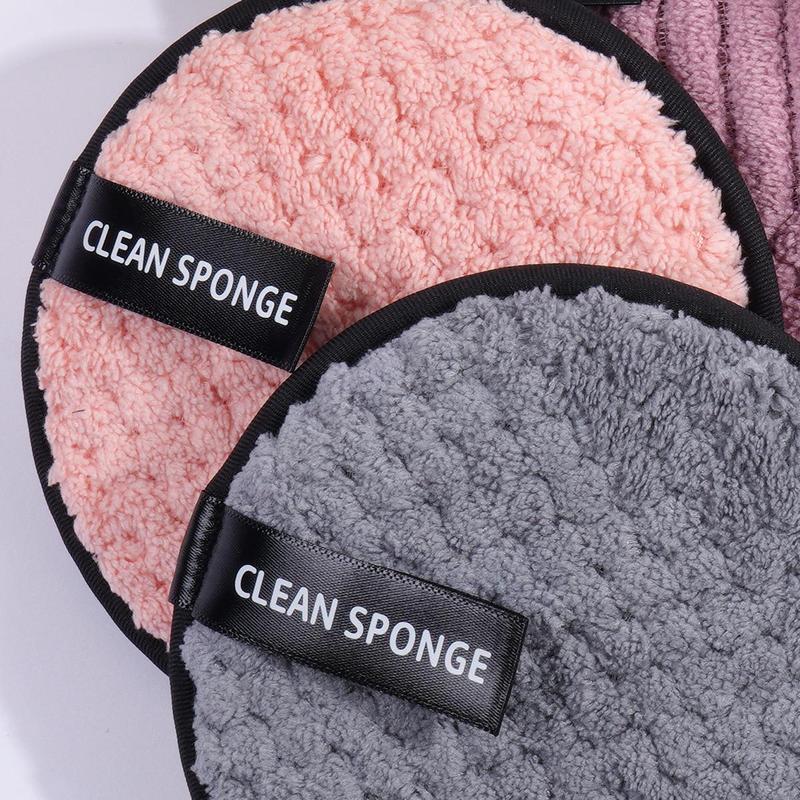 Facial Cleaning Sponges, 8 Counts Double-sided Facial Skin Care Pads, Plaid Facial Cleaning Pads for Daily Use, Face Washing & Makeup Remover Tools for Women