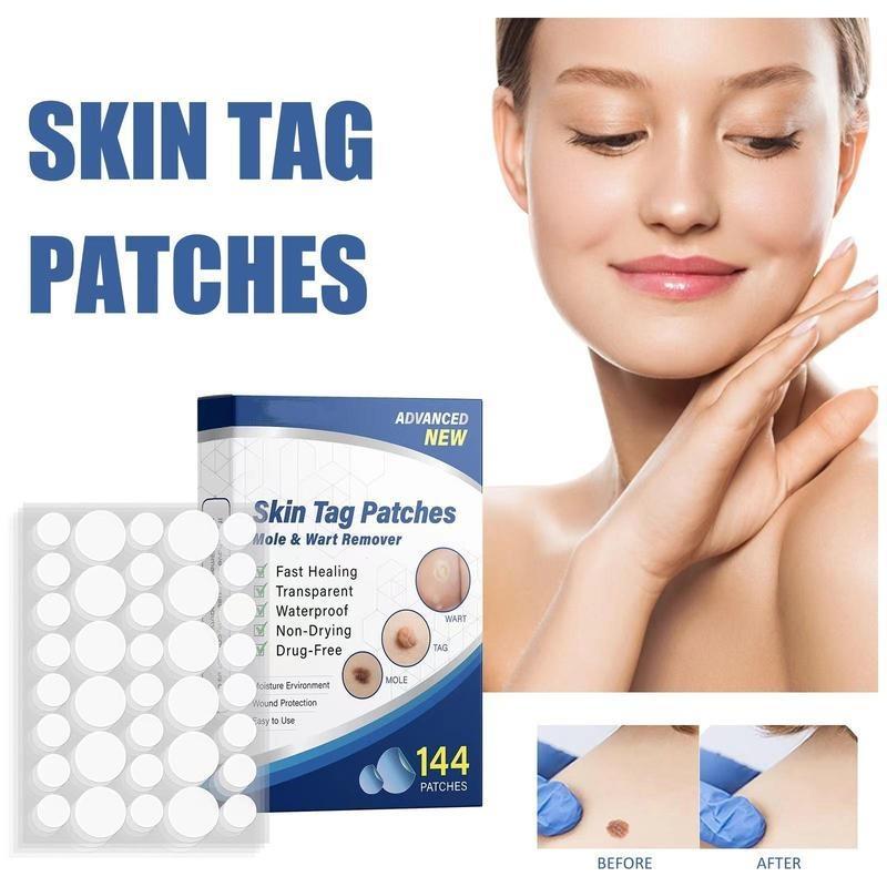 1 Box(144 Patches) Skin Tag Cover Patches, Mole & Wart Remover, Acne Pimple Patch for Covering Zits and Blemishes