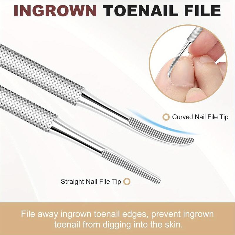 Ingrown Toenail Corrector Patch Set with 2 Pedicure Tools, 50Pcs Breathable Corrector Patch, 30Pcs Ingrown Toenail Strips