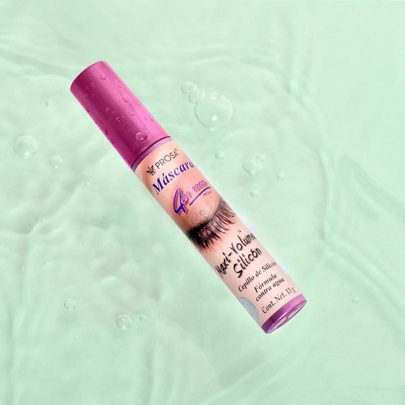 PROSA Maxi Volume Silicone Mascara - Water Resistant Formula - Magnifying Brush - Made in Mexico - Jojoba & Aloe Vera