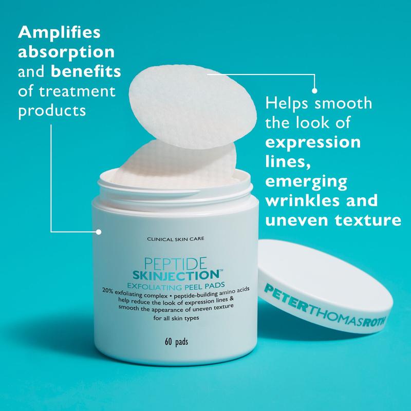 Peter Thomas Roth Peptide Skinjection Exfoliating Peel Pads, 60 Pads