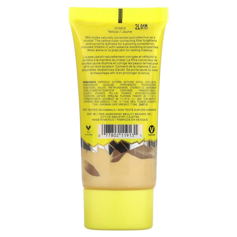 wet n wild Glass Correct Primer, 1111913 Yellow, 0.91 fl oz (27 ml)