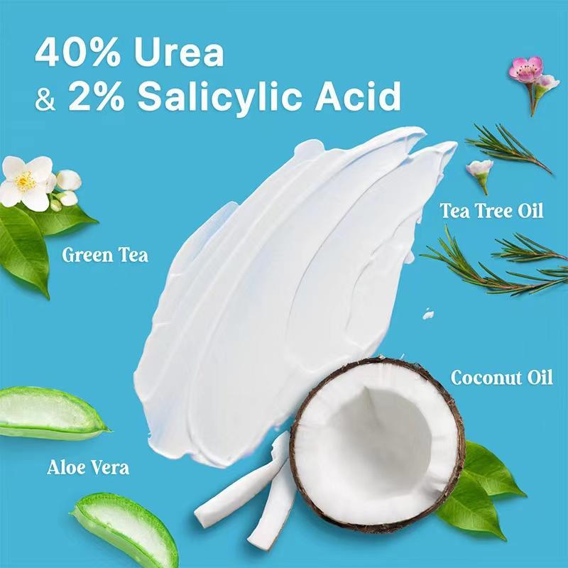 Urea & Salicylic Acid Moisturizing Hand & Foot Cream, Moisturizing Foot Cream, Foot Care Product for Dry Cracked Skin