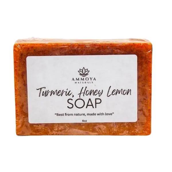 Lemon, Turmeric and Honey Skin Soap Sensitive Skin Hydrating All Skin Types Oil Control Body Care Body Wash Cleansing Daily Gentle Skin Care Skin Repair Comfort Cleanser Moisture Moisturize Moisturizer brightning curcuma