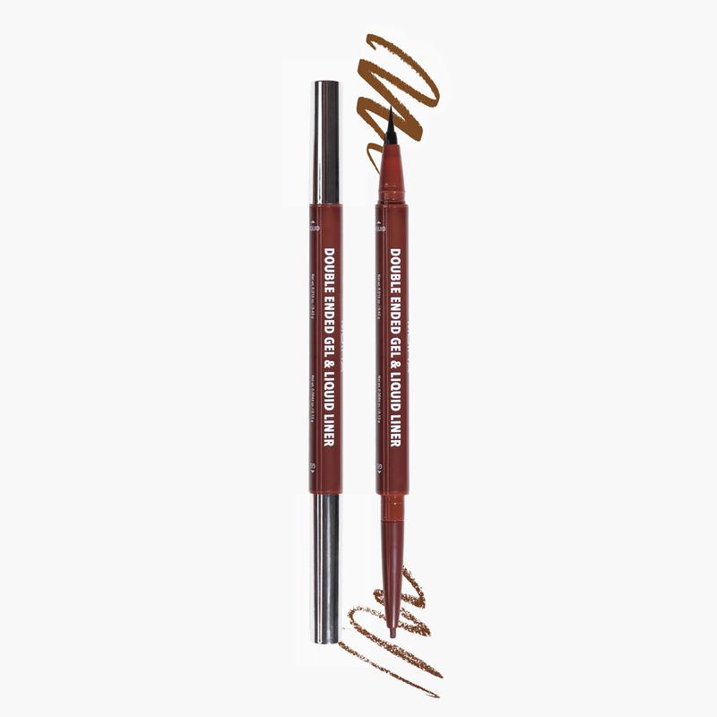 Double Ended Gel & Liquid Liner (002, Brown) Eyeliner Lipliner