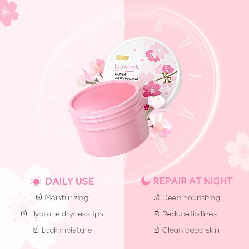 Hydrating Cherry Blossom Skincare Lip Mask, Comfort Moisturizing Lip Masks, Long Lasting Nourishing Lip Balm for Women & Girls