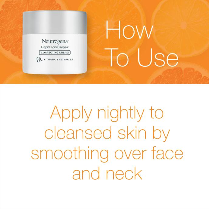 Neutrogena Rapid Tone Repair Retinol + Vitamin C Face Cream – 1.7 oz, Brightening & Anti-Aging Cream for Even, Radiant Skin!