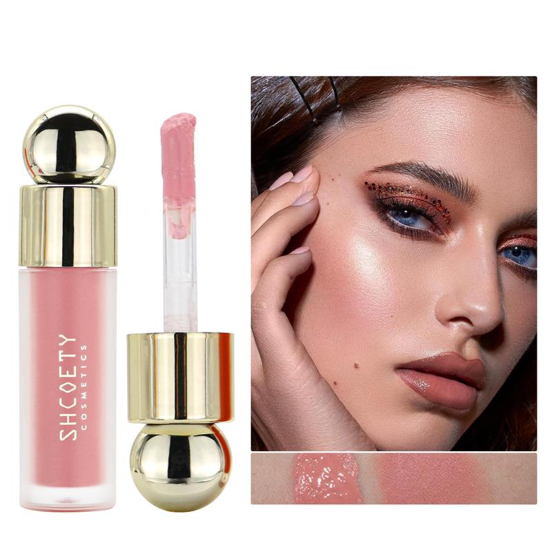 Long Lasting Liquid Blusher, Natural Look Blush for Cheeks, Lips, Eyes, Smudge-Proof Lightweight Moisturizing Flawless Liquid Blush, Soft Color Shadow Cosmetic