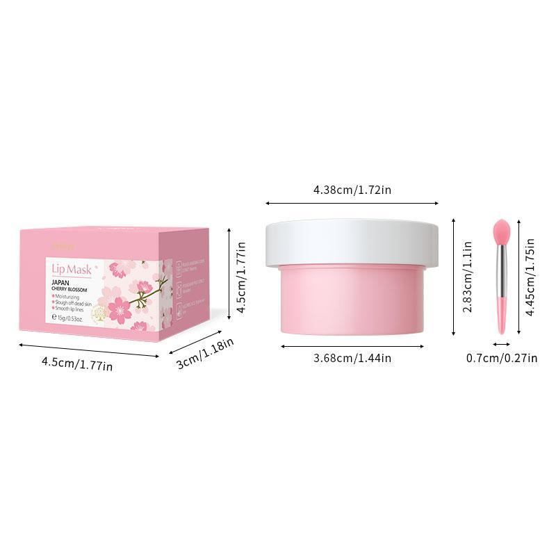 Hydrating Cherry Blossom Skincare Lip Mask, Comfort Moisturizing Lip Masks, Long Lasting Nourishing Lip Balm for Women & Girls