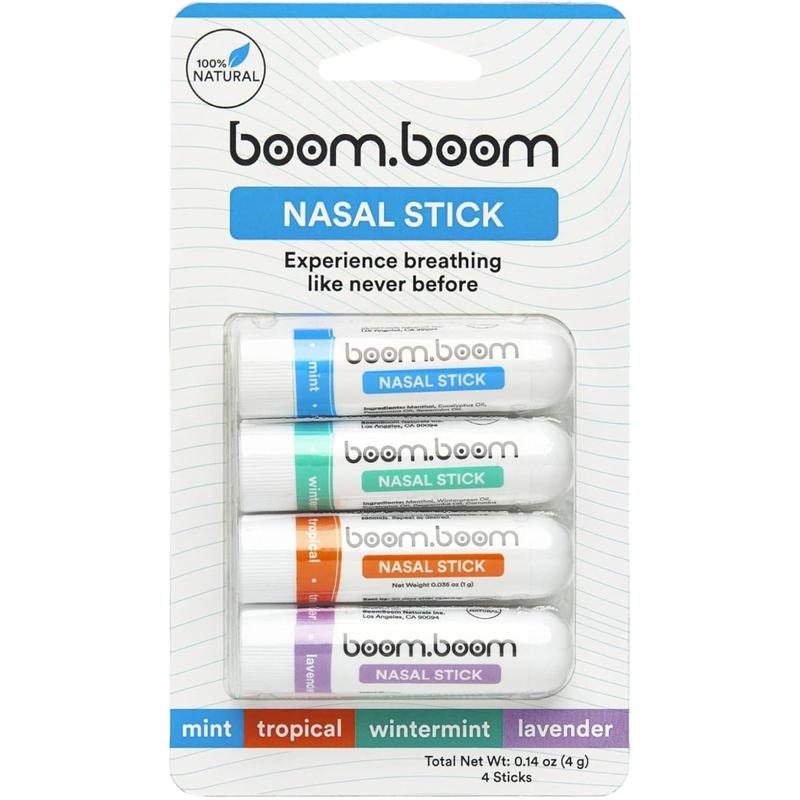 Nasal Stick inhalers (4 Pack) Boom by Boom  Powerful Essential Oil  Vapors | Featured on Shark Tank | Breathe In Life Carrier & Essential Oils,for nic | sleep Essential Oils for Aromatherapy