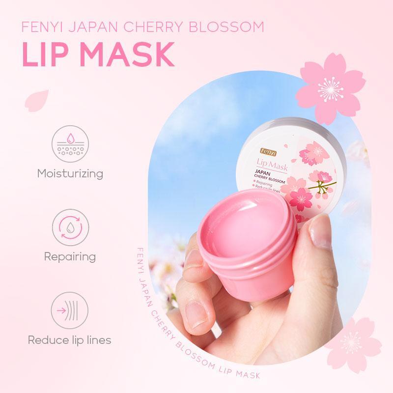 Hydrating Cherry Blossom Skincare Lip Mask, Comfort Moisturizing Lip Masks, Long Lasting Nourishing Lip Balm for Women & Girls