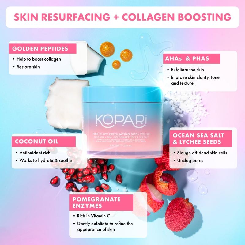 Pink Glow Exfoliating Body Polish by Kopari Beauty