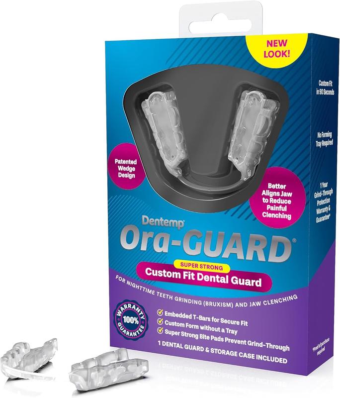 Dentemp Ora-Guard Custom Fit Dental Guard - Bruxism Night Guard for Teeth Grinding - Mouth Guard for Clenching Teeth at Night - Comfortable Mouth Guard for Sleeping - Relieve Soreness in Jaw Muscles, Nighttime Comfort-Fit Dental Guard Dental Guard